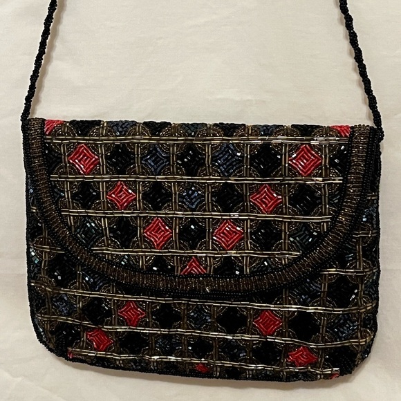 Handbags - Beaded Purse With Beaded Strap